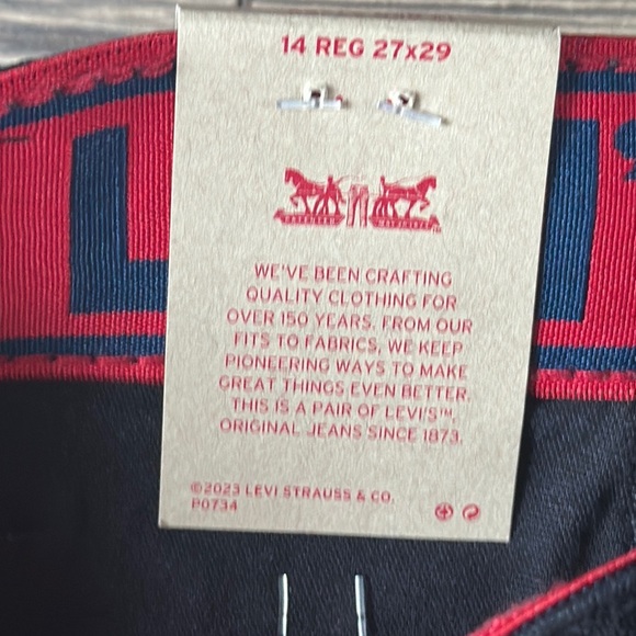 Levi's Black Straight Leg Jeans Timeless Design - Picture 3 of 8